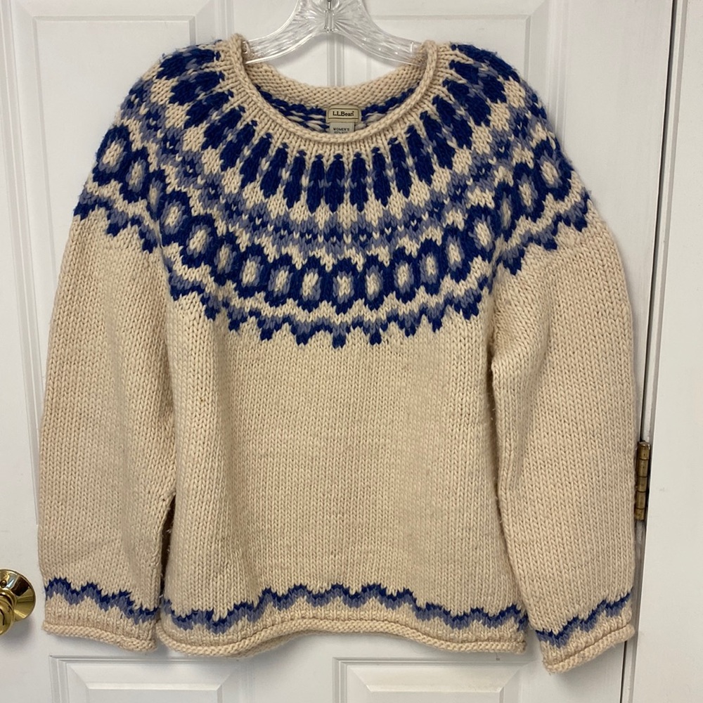 LL Bean Fairisle sweater Sz M